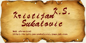Kristijan Šukalović vizit kartica
